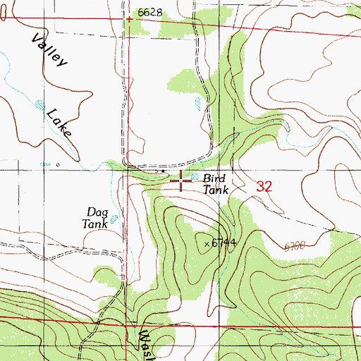 Topographic Map of Bird Tank, AZ