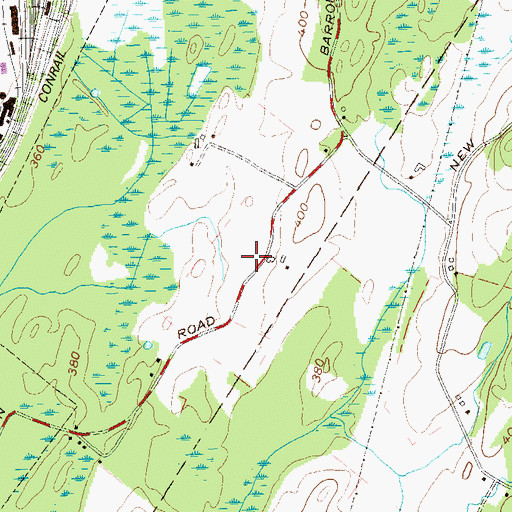 Topographic Map of Mitigation Pond, NY