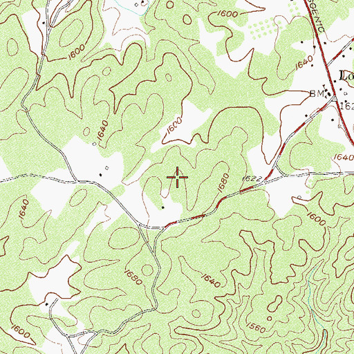 Topographic Map of Chattooga Belle Farm, SC