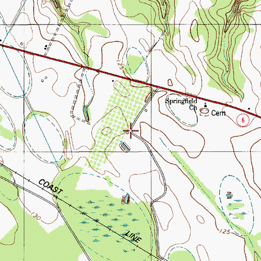 Topographic Map of Hinnant Farms, SC
