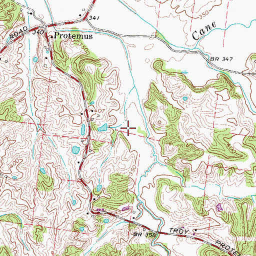Topographic Map of Garrison's Poultry Farm, TN