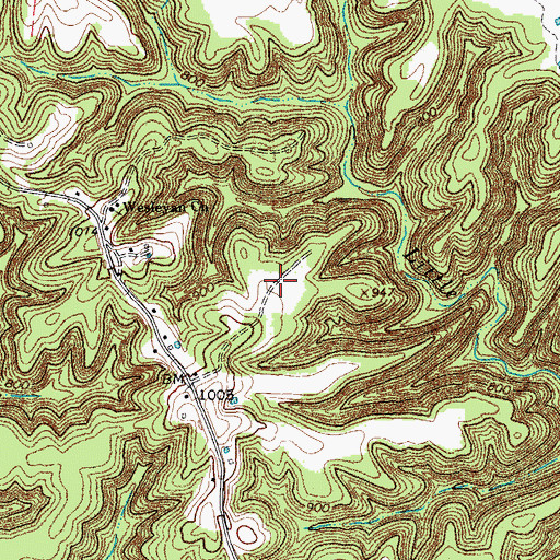 Topographic Map of Running Late Poultry Farm, TN
