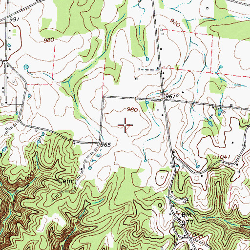 Topographic Map of Smith's Poultry Farms, TN