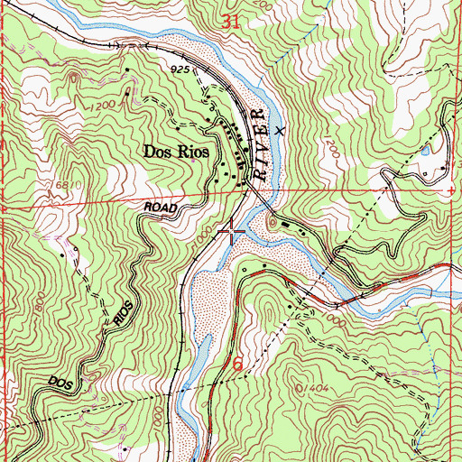 Topographic Map of Middle Fork Eel River, CA