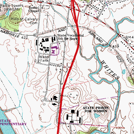 Topographic Map of Samara Farms, TN