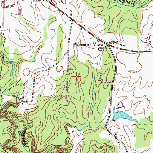 Topographic Map of Smith Dairy Farm, TN