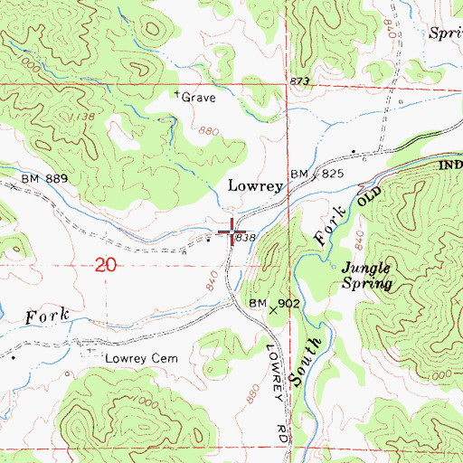 Topographic Map of Middle Fork Elder Creek, CA