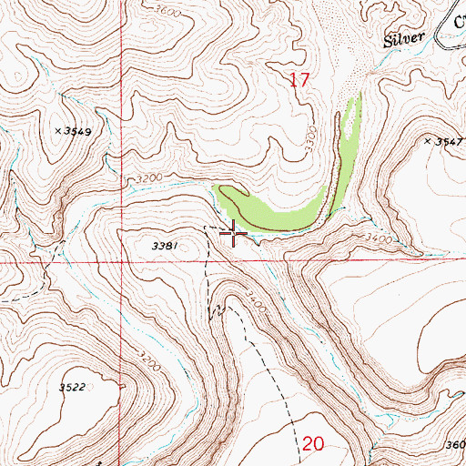 Topographic Map of Bishop Creek, AZ