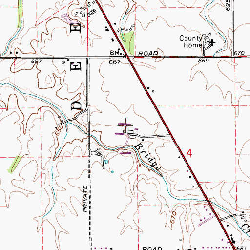 Topographic Map of Gray Turkey Farms, IN