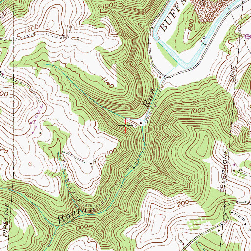 Topographic Map of Donegal Bridge, WV