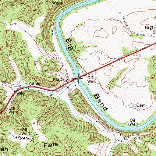 Topographic Map of Annamoriah Bridge, WV