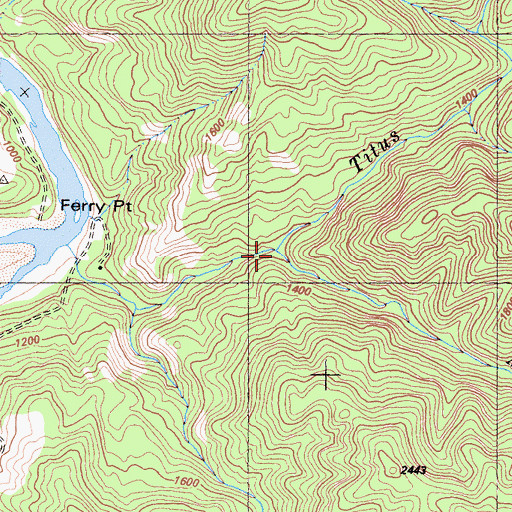 Topographic Map of Middle Fork Titus Creek, CA