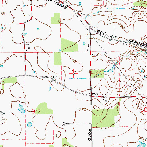 Topographic Map of Henry Poultry Farms, IN