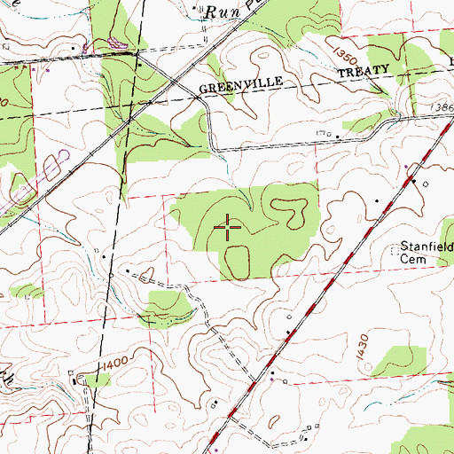 Topographic Map of Cherokee Run Landfill, OH