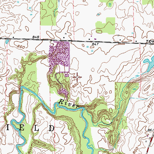 Topographic Map of Huron County Landfill, OH