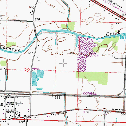 Topographic Map of Port Clinton Landfill, OH