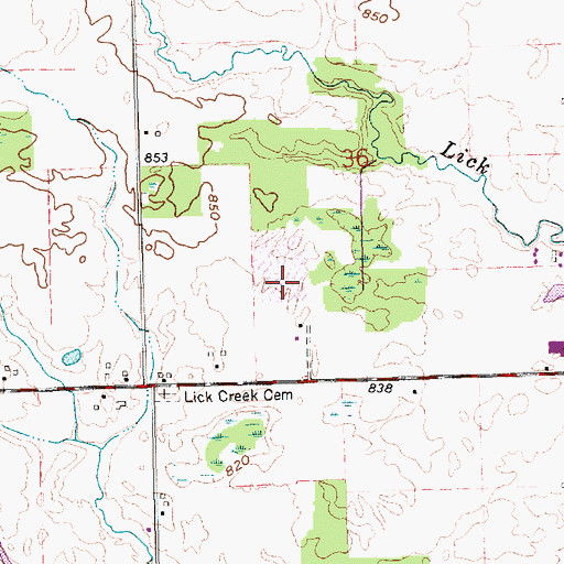 Topographic Map of Williams County Landfill, OH