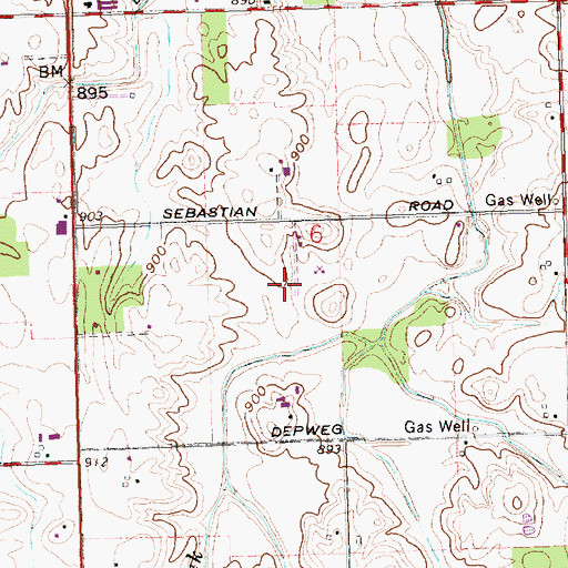 Topographic Map of Celina Sanitary Landfill, OH