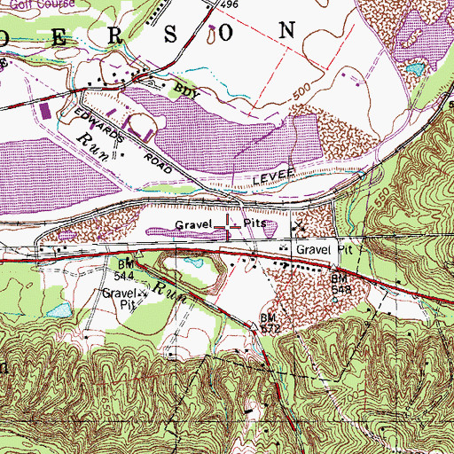 Topographic Map of Newtown Landfill, OH