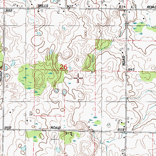 Topographic Map of Ridgeview Landfill, WI