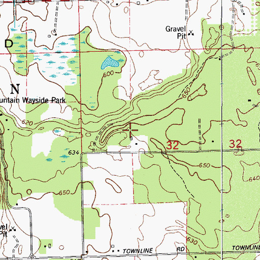 Topographic Map of Washington Island Landfill, WI