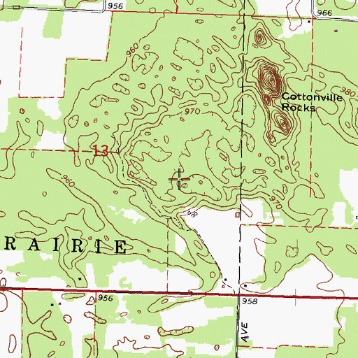 Topographic Map of Adams County Landfill, Recycling and Composting Facility, WI