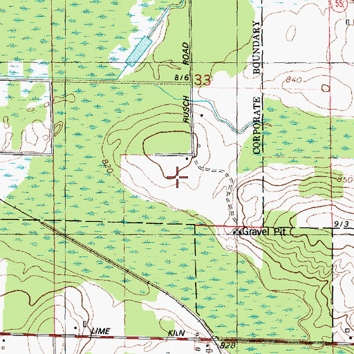 Topographic Map of Shawano Landfill, WI