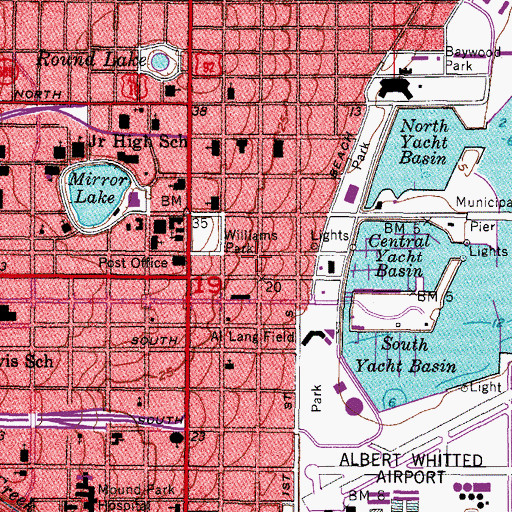 Topographic Map of Jannus Live, FL