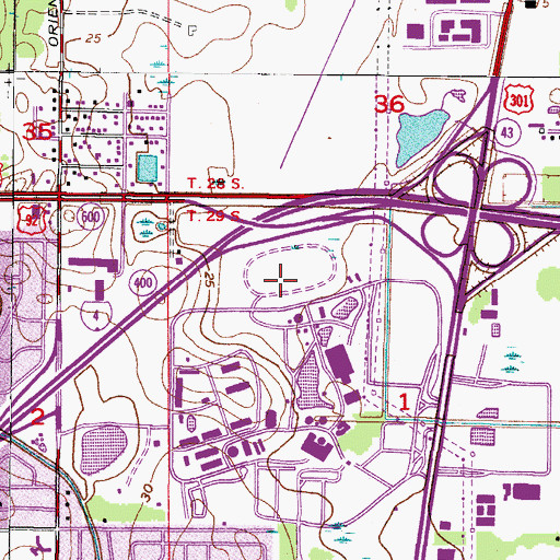 Topographic Map of 1-800-ASK-GARY Amphitheatre, FL