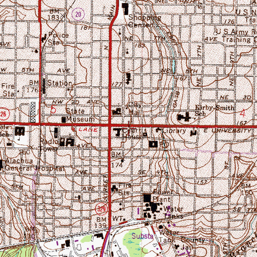 Topographic Map of Bo Diddley Community Plaza, FL