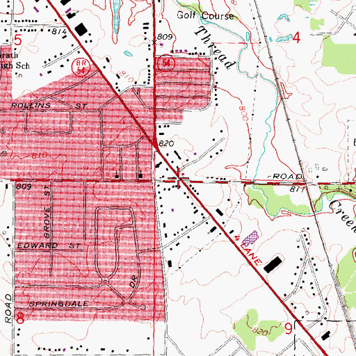 Topographic Map of Whigville, MI
