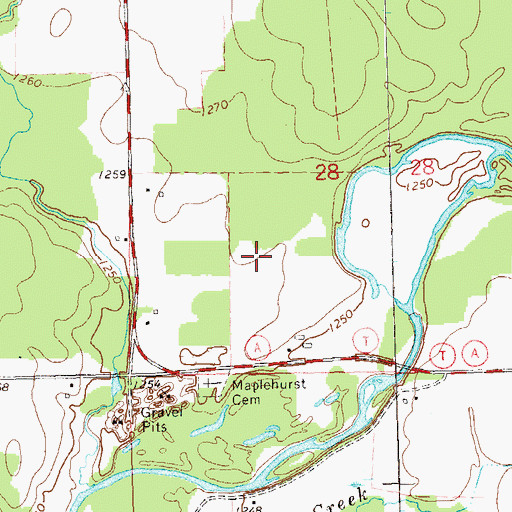 Topographic Map of Tomczyk Pit, WI