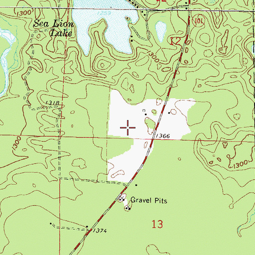 Topographic Map of Township of Fern Pit, WI