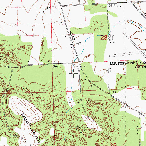 Topographic Map of Juneau County Landfill, WI
