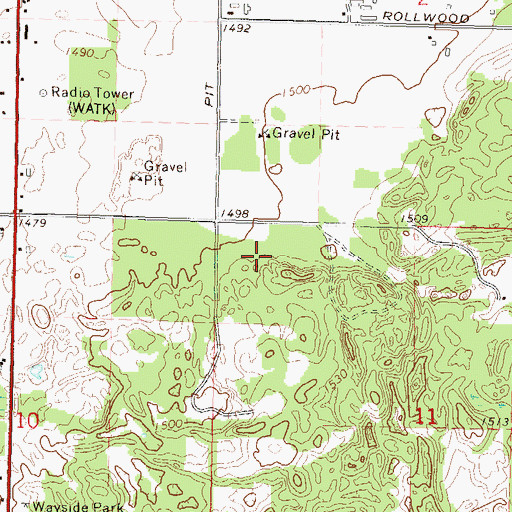 Topographic Map of Antigo City Landfill, WI