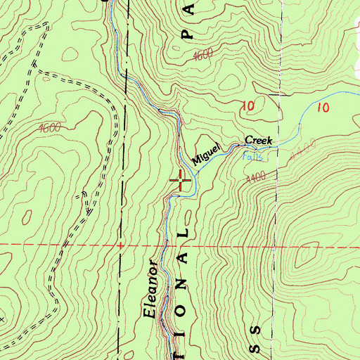 Topographic Map of Miguel Creek, CA
