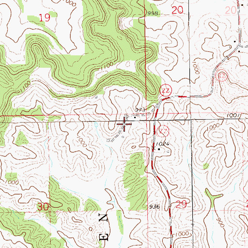 Topographic Map of Heike Farms, WI