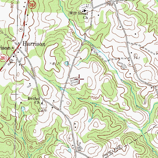 Topographic Map of Brice Drake Chicken Farm, GA