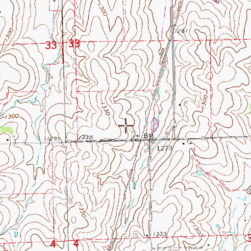 Topographic Map of Meyer Jersey Farm, NE