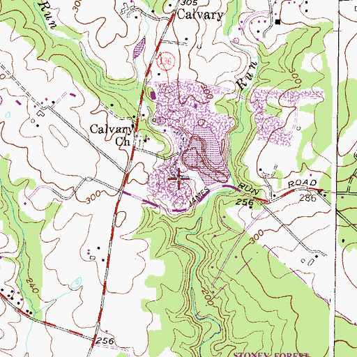 Topographic Map of Gatch Quarry, MD
