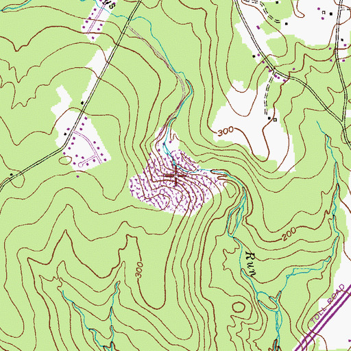 Topographic Map of Grays Run Quarry, MD