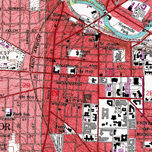 Topographic Map of Antislavery Society Historical Marker, MI