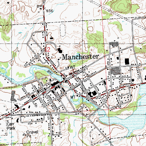 Topographic Map of Blacksmith Shop Historical Marker, MI