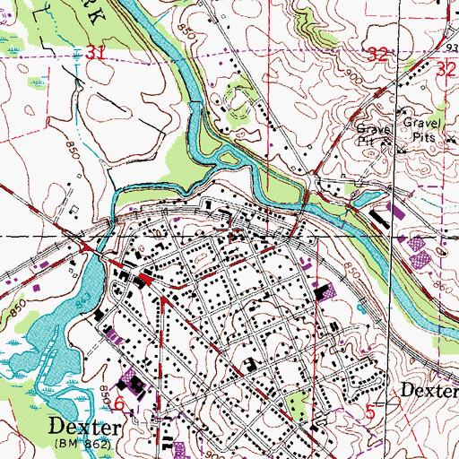 Topographic Map of Track Pans Historical Marker, MI
