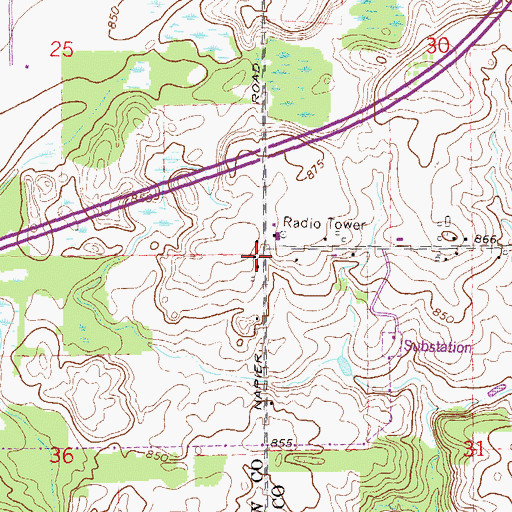 Topographic Map of John Wesley Conant House Historical Marker, MI