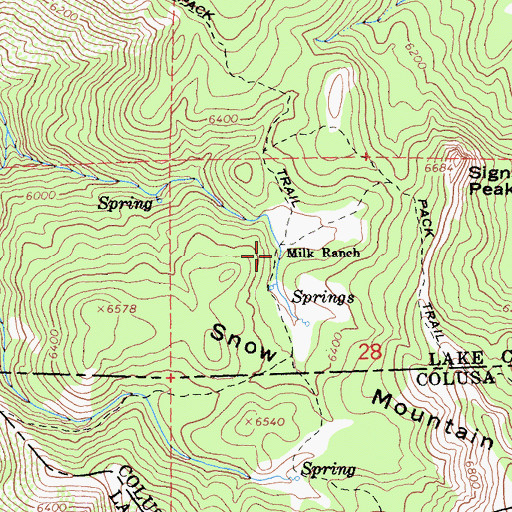 Topographic Map of Milk Ranch, CA