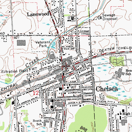 Topographic Map of The Welfare Building Historical Marker, MI