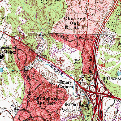 Topographic Map of Toms Run Quarry, MD