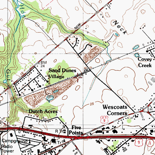 Topographic Map of Lewes Pit, DE