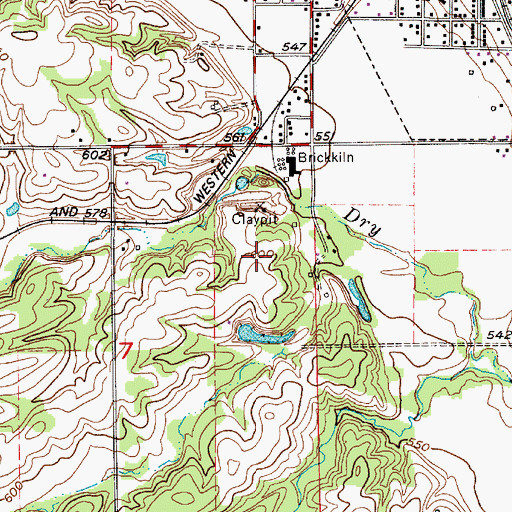 Topographic Map of Cayuga Shale Pit, IN